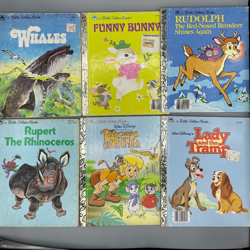 Vintage Little Golden Books lot of 6